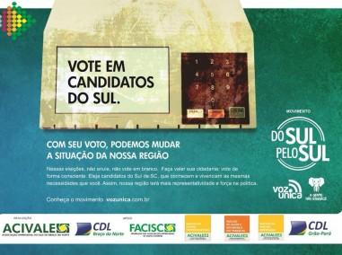 Campanha incentiva voto pelo Sul