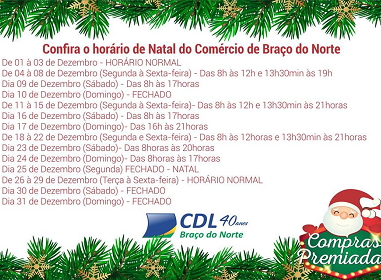 Confira o Horrio e a Programao do Natal 2017